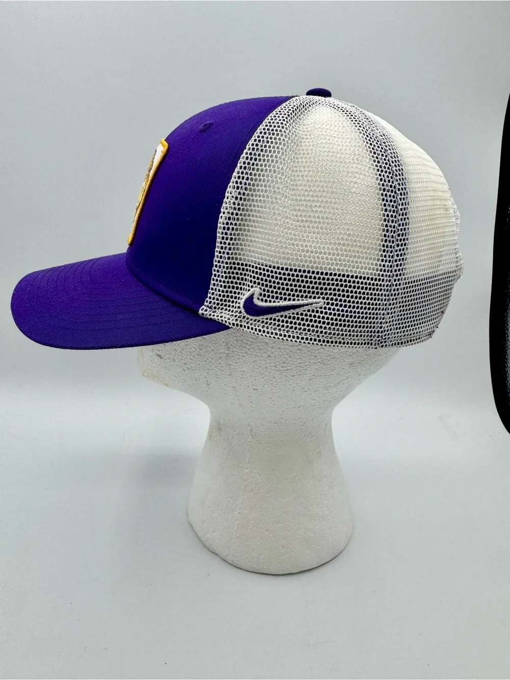 Nike LSU Tigers Classic 99 Trucker Snapback Hat Purple Throwback Logo